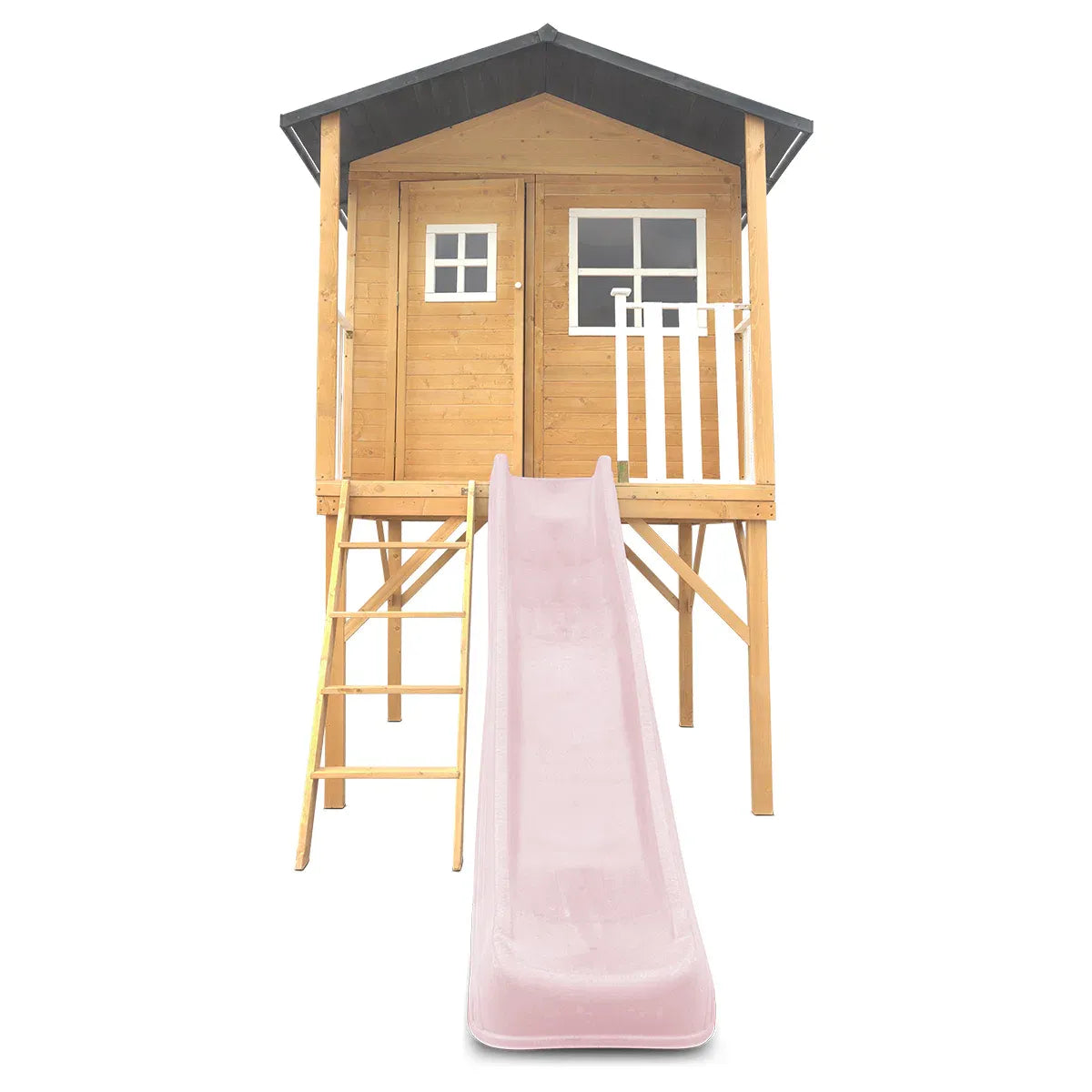 Lifespan Kids Burleigh Cubby House with 2.2m Slide (Pastel Pink) V572-LKCH-BUR-PP