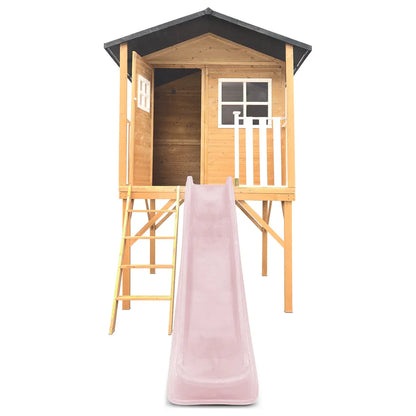 Lifespan Kids Burleigh Cubby House with 2.2m Slide (Pastel Pink) V572-LKCH-BUR-PP