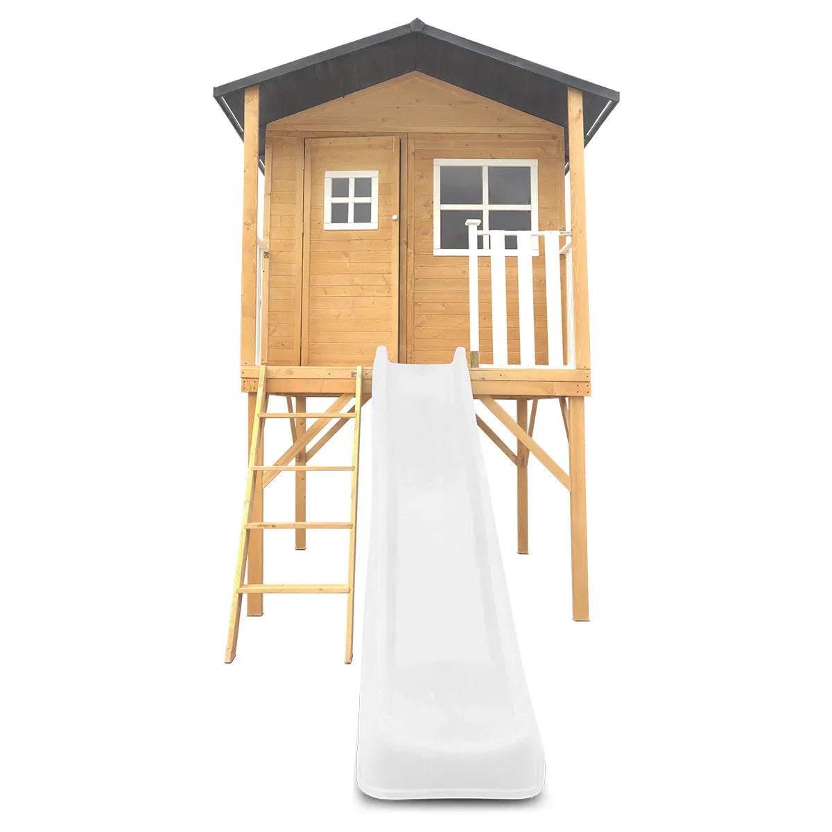 Lifespan Kids Burleigh Cubby House with 2.2m Slide (White) V572-LKCH-BUR-PW