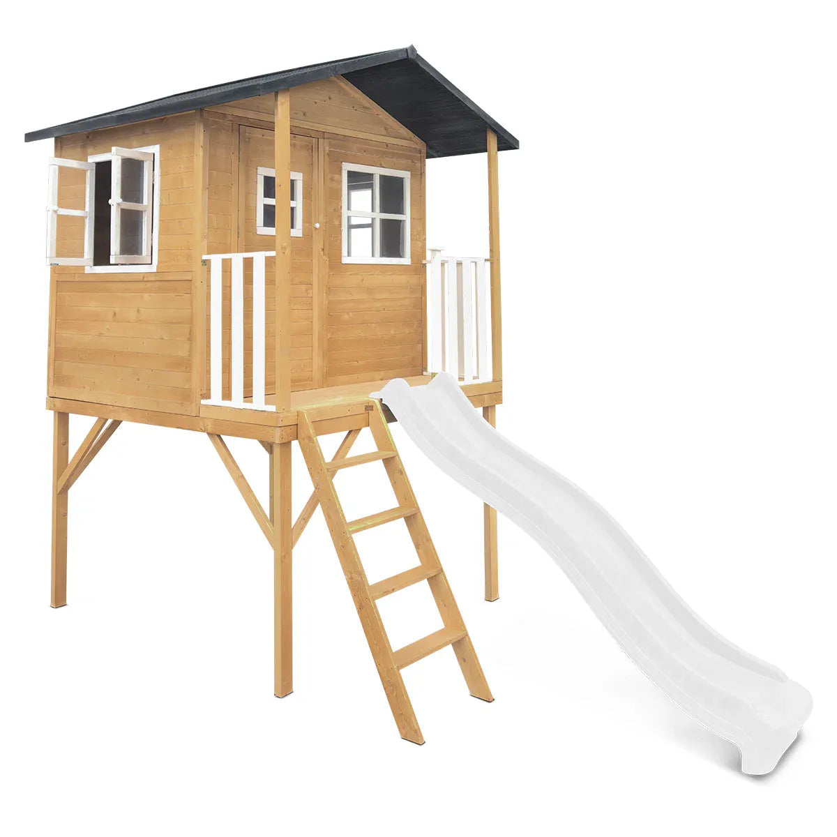 Lifespan Kids Burleigh Cubby House with 2.2m Slide (White) V572-LKCH-BUR-PW