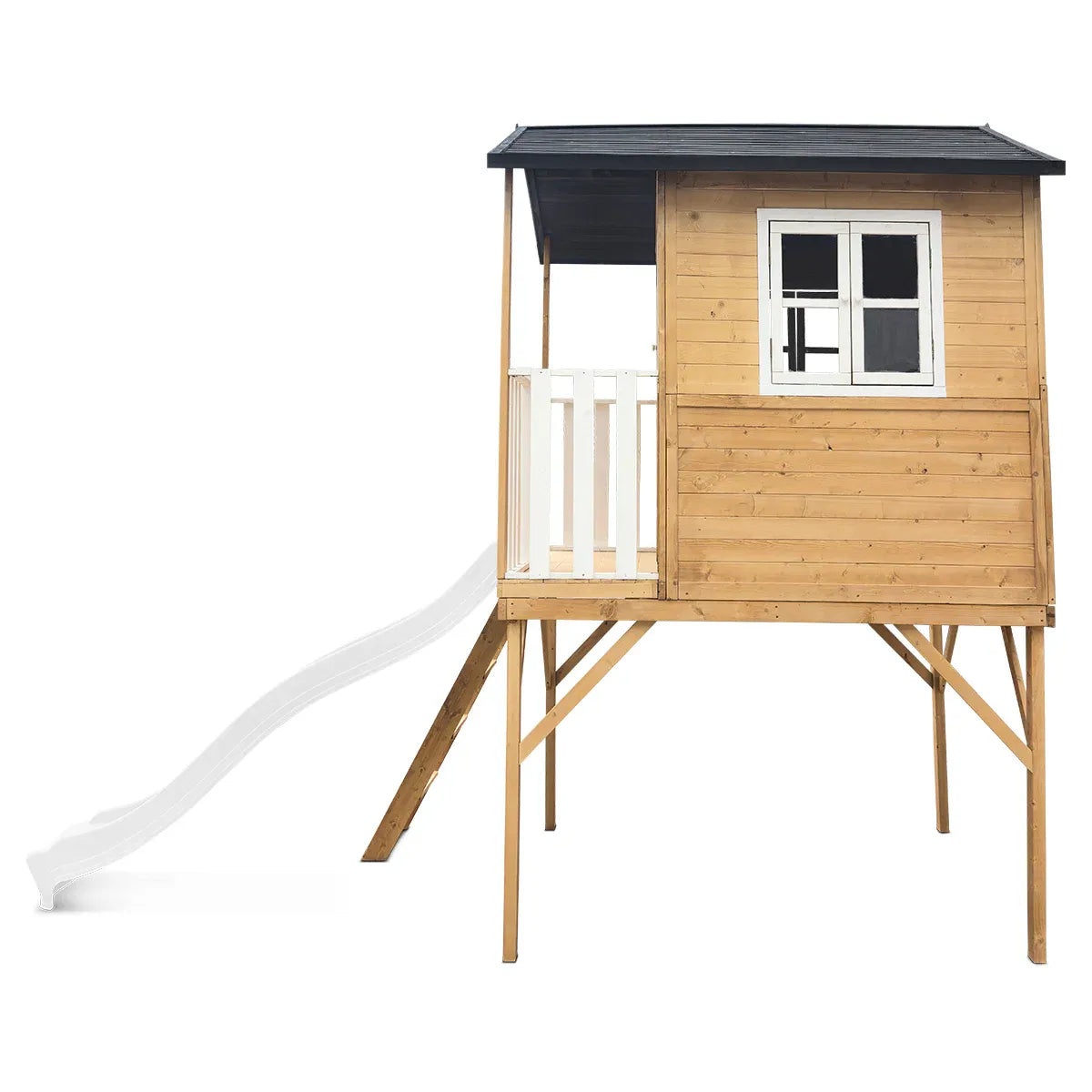 Lifespan Kids Burleigh Cubby House with 2.2m Slide (White) V572-LKCH-BUR-PW