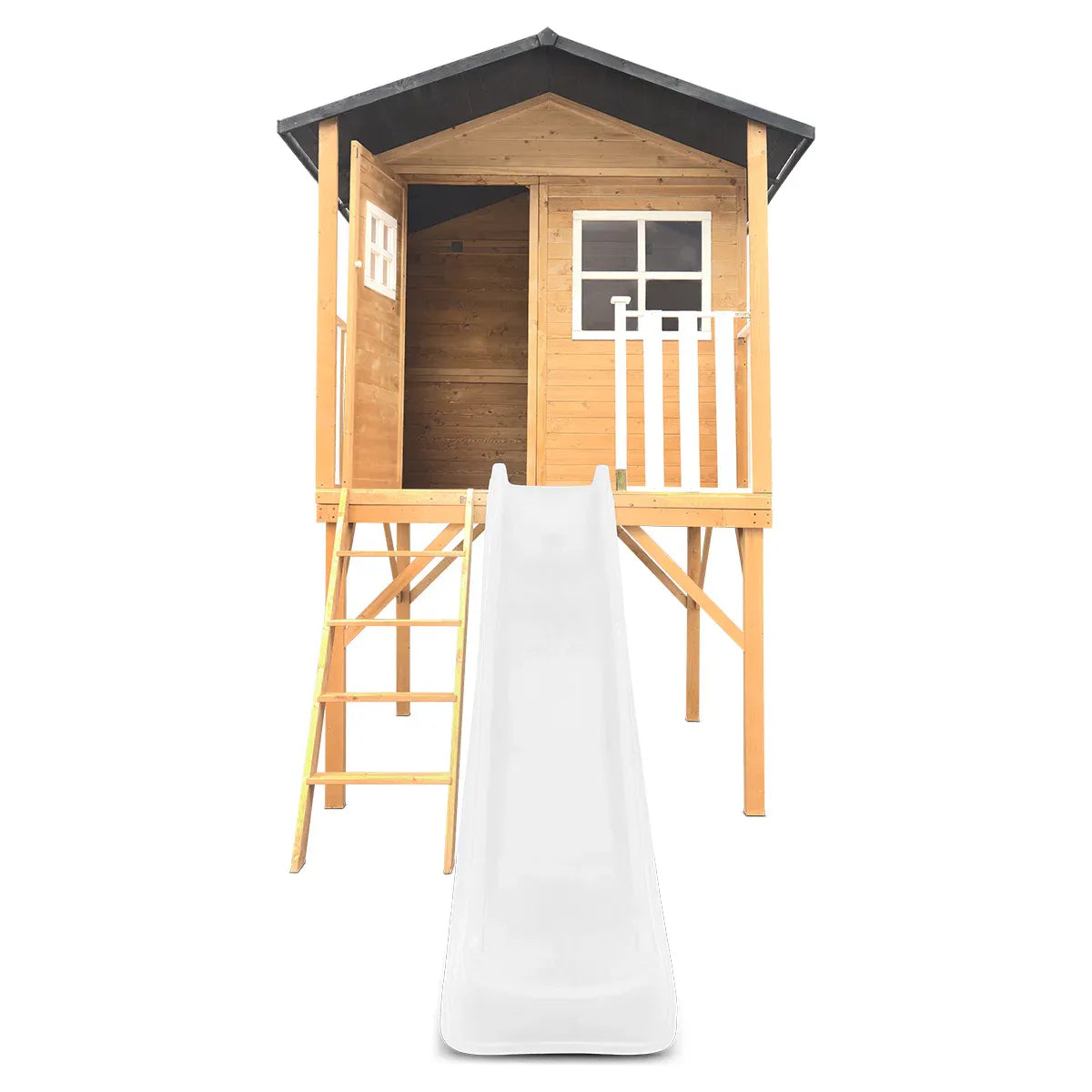 Lifespan Kids Burleigh Cubby House with 2.2m Slide (White) V572-LKCH-BUR-PW