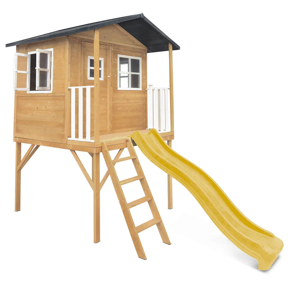 Lifespan Kids Burleigh Cubby House with 2.2m Slide (Yellow) V572-LKCH-BUR-YL