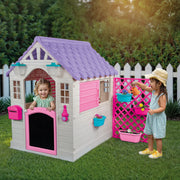 Lifespan Kids Garden Playhouse with Pink Fence V572-LKCH-PLAYGARNPK