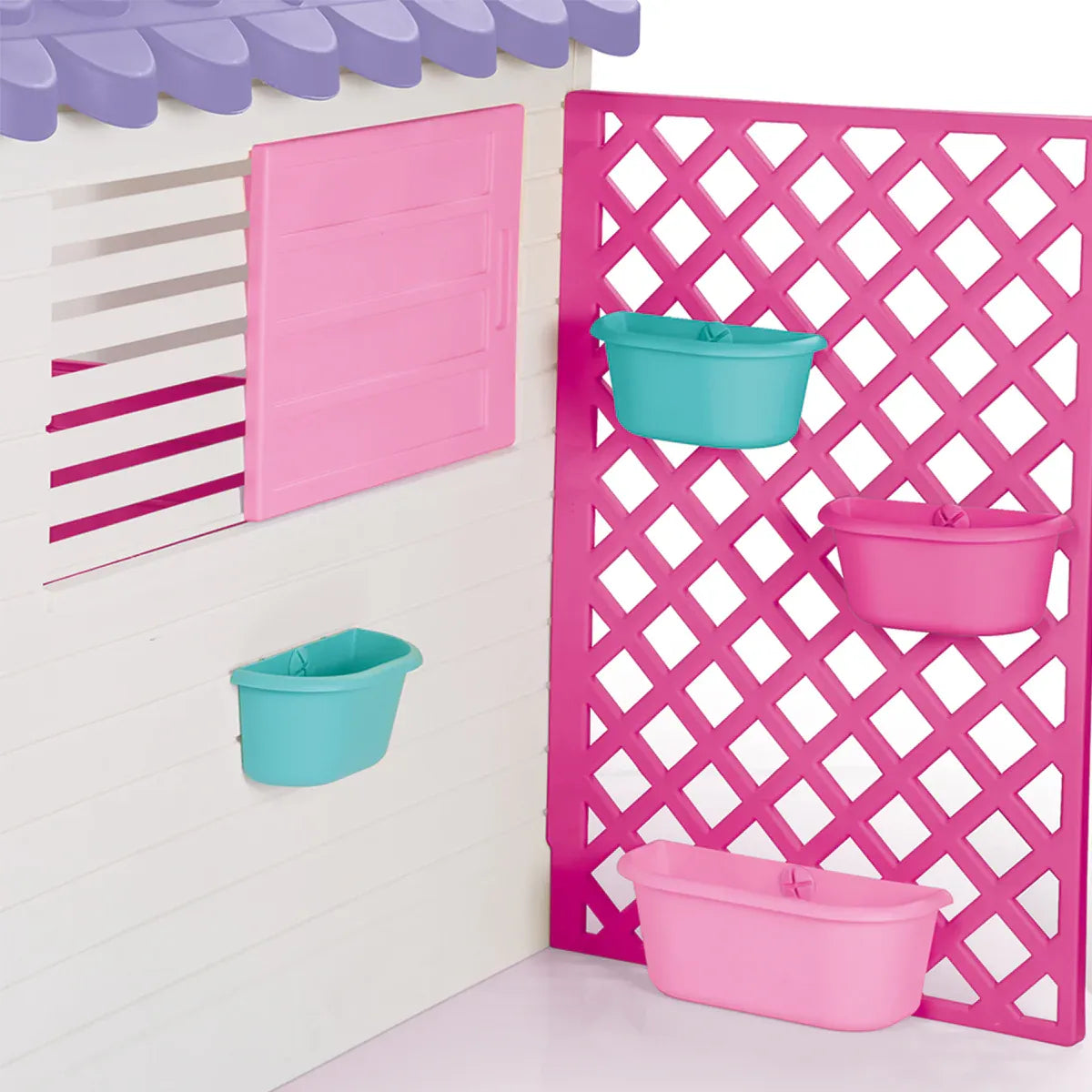 Lifespan Kids Garden Playhouse with Pink Fence V572-LKCH-PLAYGARNPK