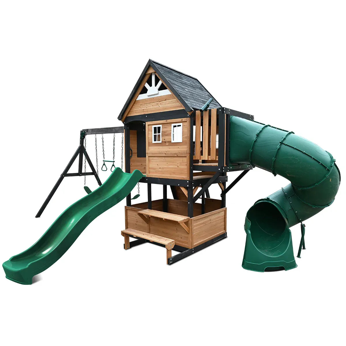 Lifespan Kids Claremont Swing Set & Play Centre with 2.2m Slide (Green) V572-LKPC-CLARE-GN
