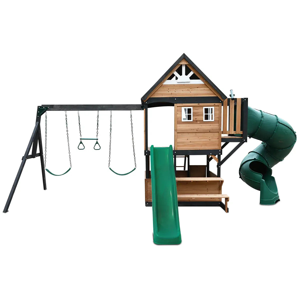Lifespan Kids Claremont Swing Set & Play Centre with 2.2m Slide (Green) V572-LKPC-CLARE-GN