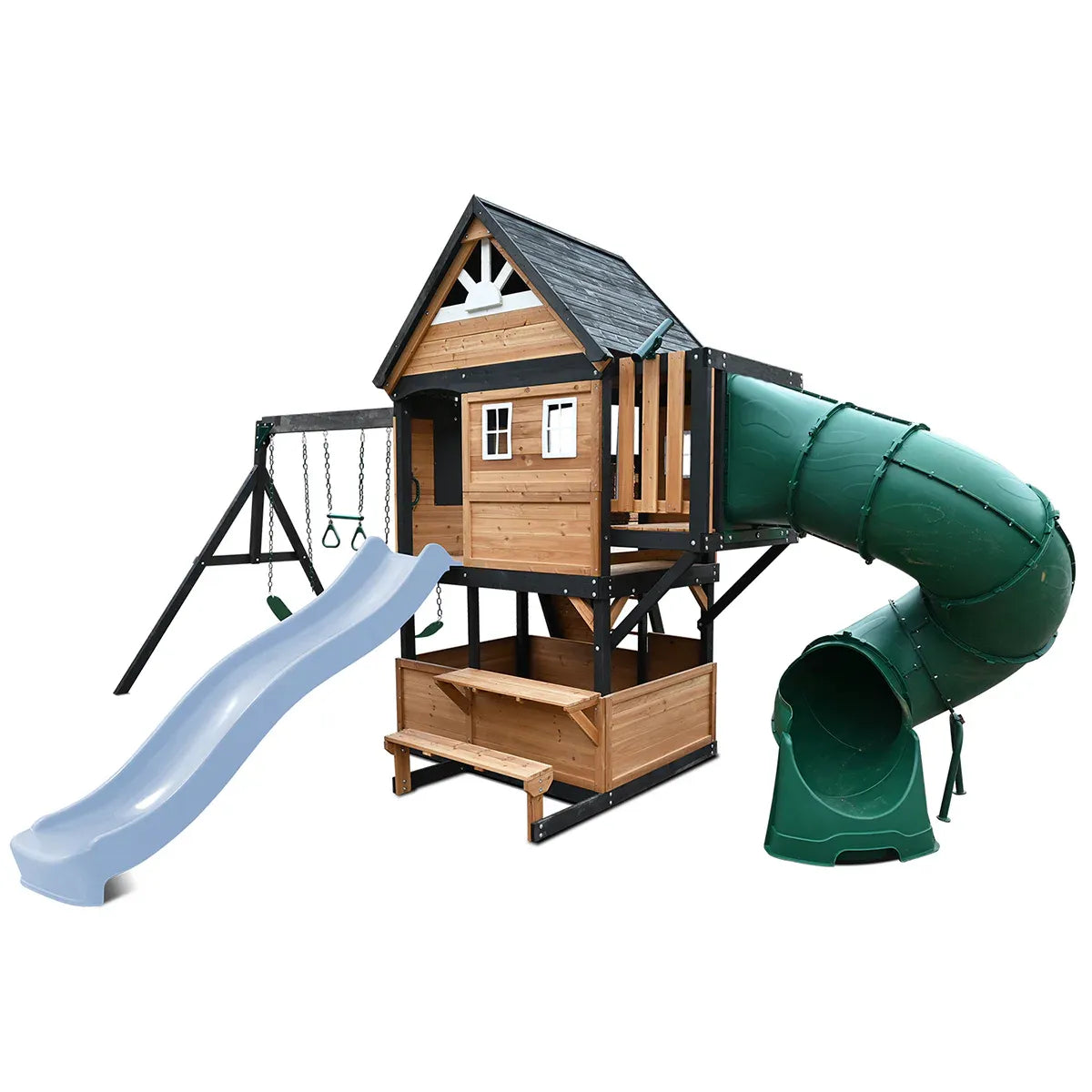 Lifespan Kids Claremont Swing Set & Play Centre with 2.2m Slide (Pastel Blue) V572-LKPC-CLARE-PB
