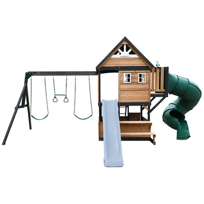 Lifespan Kids Claremont Swing Set & Play Centre with 2.2m Slide (Pastel Blue) V572-LKPC-CLARE-PB