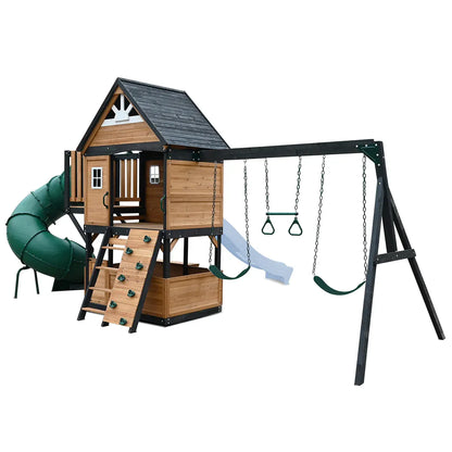 Lifespan Kids Claremont Swing Set & Play Centre with 2.2m Slide (Pastel Blue) V572-LKPC-CLARE-PB