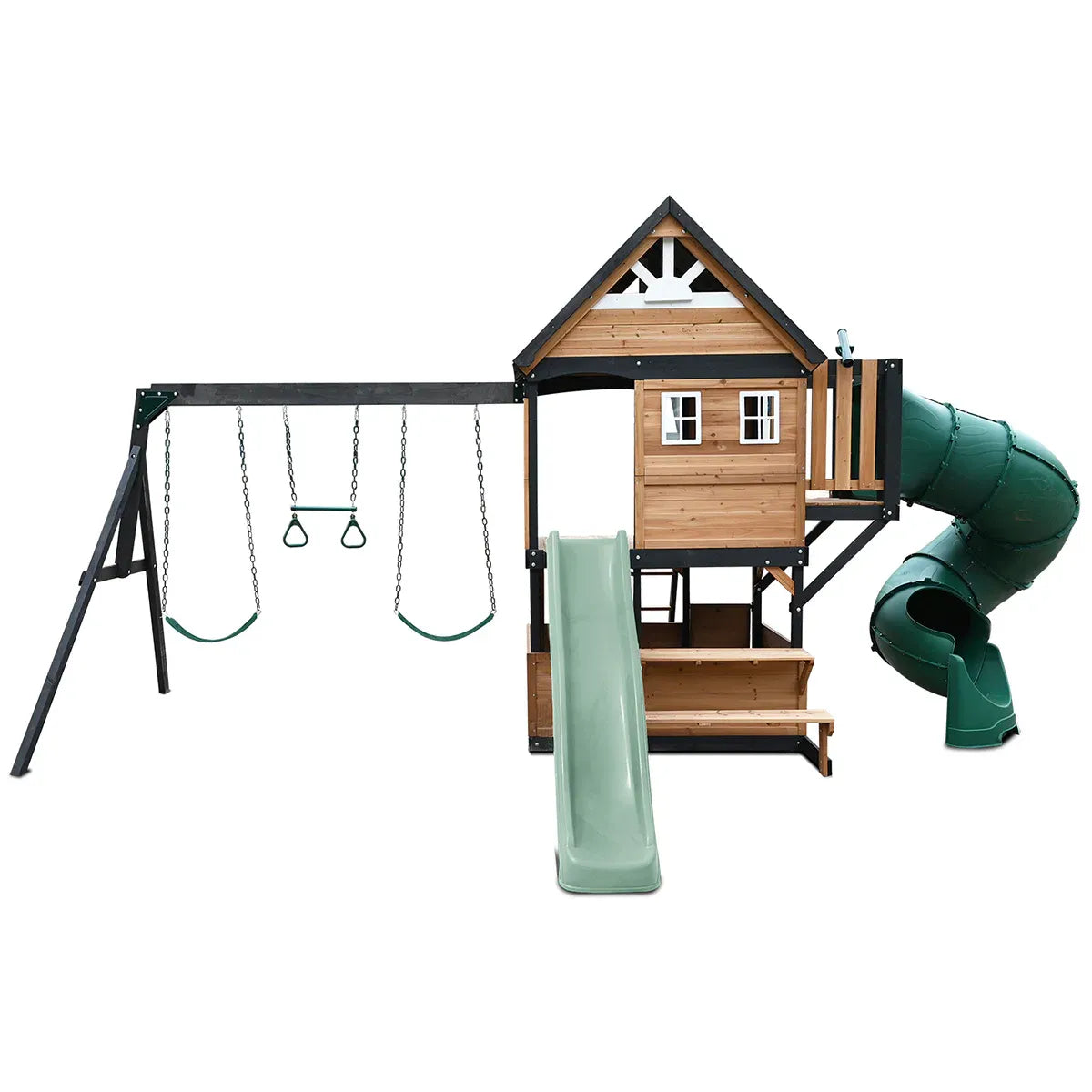 Lifespan Kids Claremont Swing Set & Play Centre with 2.2m Slide (Pastel Green) V572-LKPC-CLARE-PG