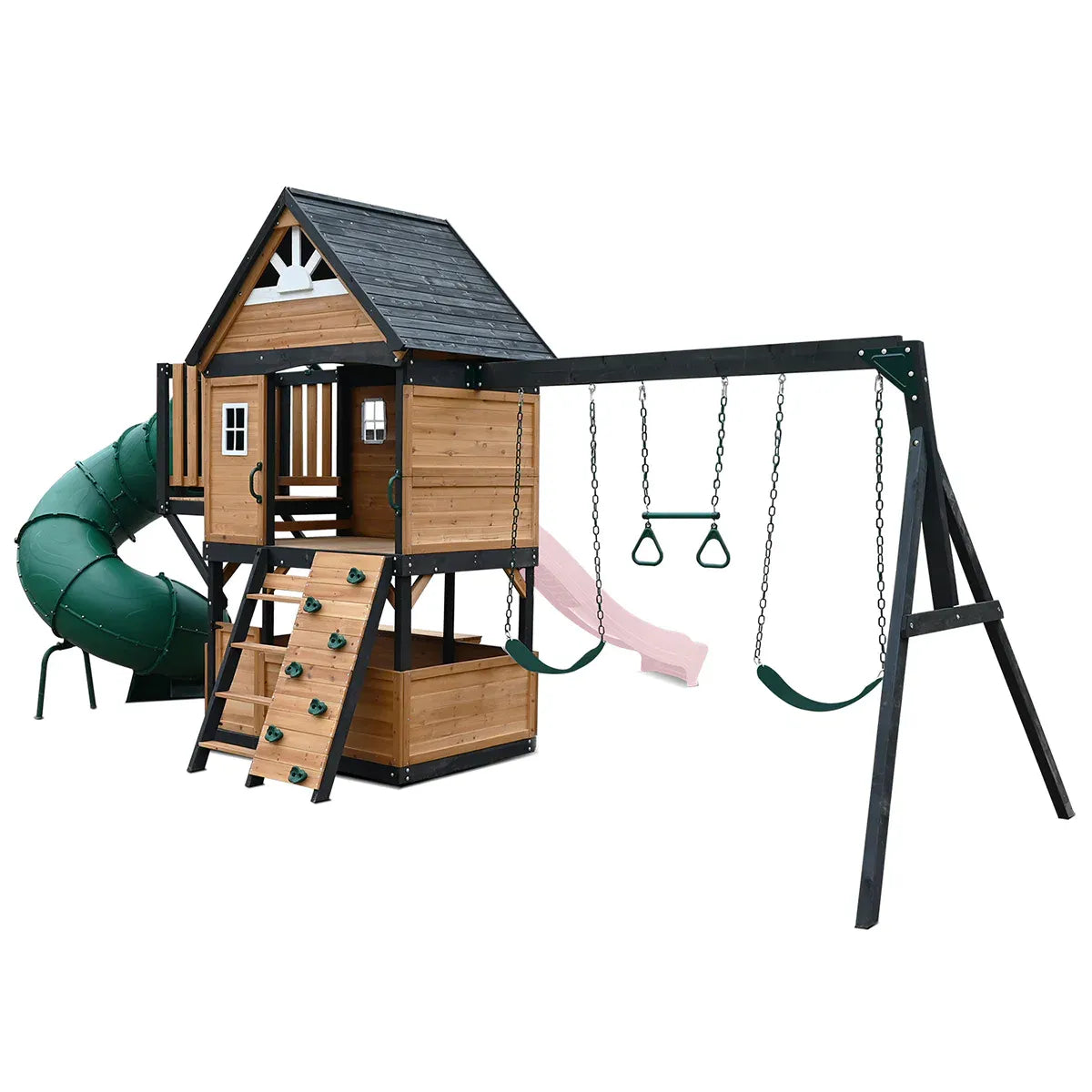 Lifespan Kids Claremont Swing Set & Play Centre with 2.2m Slide (Pastel Pink) V572-LKPC-CLARE-PP