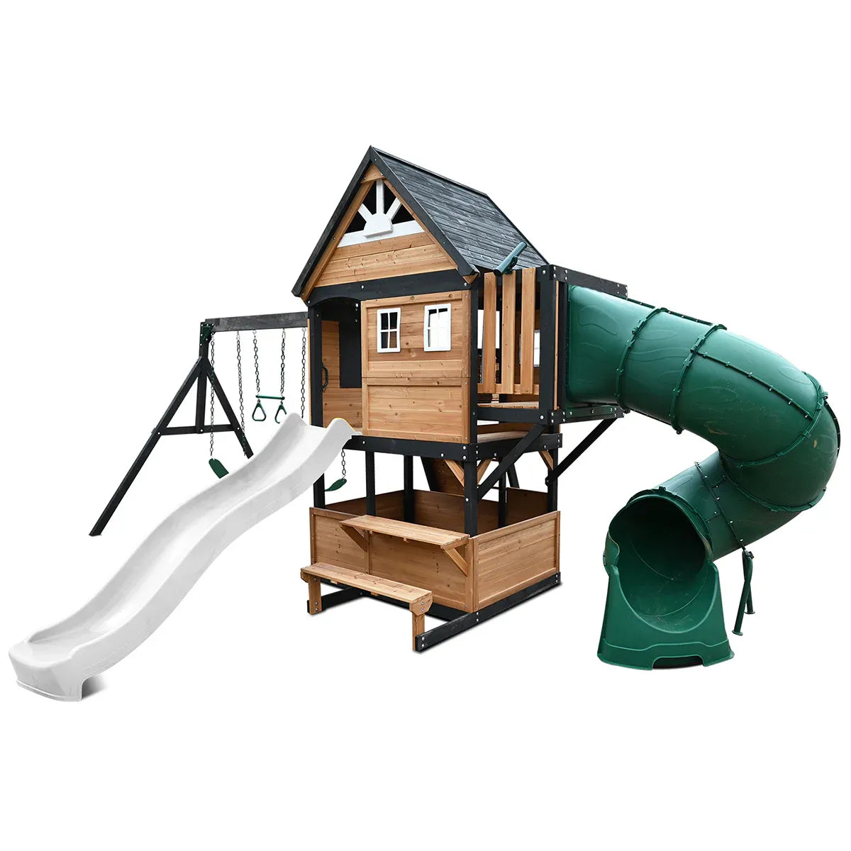 Lifespan Kids Claremont Swing Set & Play Centre with 2.2m Slide (White) V572-LKPC-CLARE-PW