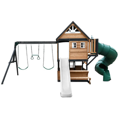 Lifespan Kids Claremont Swing Set & Play Centre with 2.2m Slide (White) V572-LKPC-CLARE-PW