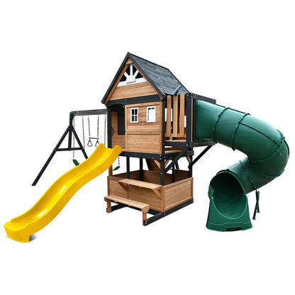 Lifespan Kids Claremont Swing Set & Play Centre with 2.2m Slide (Yellow) V572-LKPC-CLARE-YL