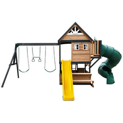 Lifespan Kids Claremont Swing Set & Play Centre with 2.2m Slide (Yellow) V572-LKPC-CLARE-YL