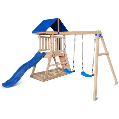 Lifespan Kids Hazelbrook Swing Set & Play Centre with 1.8m Slide (Blue) V572-LKPC-HAZEL-BU