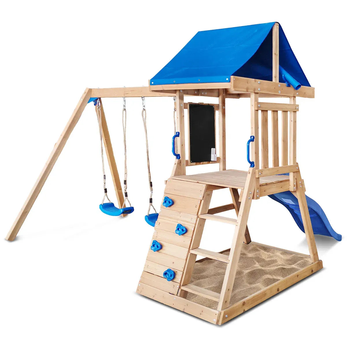 Lifespan Kids Hazelbrook Swing Set & Play Centre with 1.8m Slide (Blue) V572-LKPC-HAZEL-BU