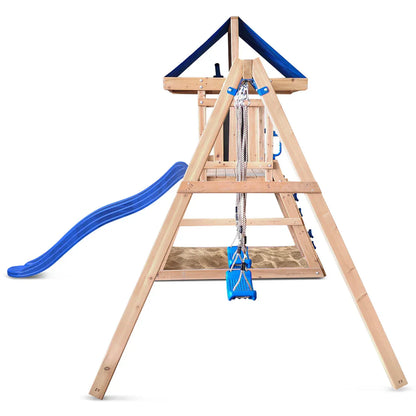 Lifespan Kids Hazelbrook Swing Set & Play Centre with 1.8m Slide (Blue) V572-LKPC-HAZEL-BU