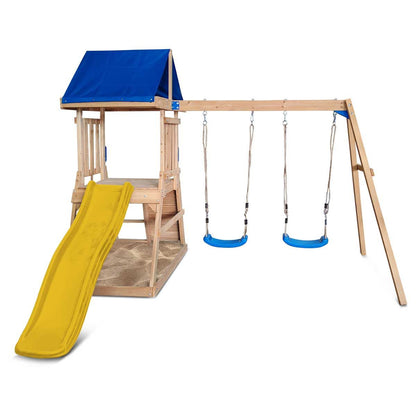 Lifespan Kids Hazelbrook Swing Set & Play Centre with 1.8m Slide (Yellow) V572-LKPC-HAZEL-YL