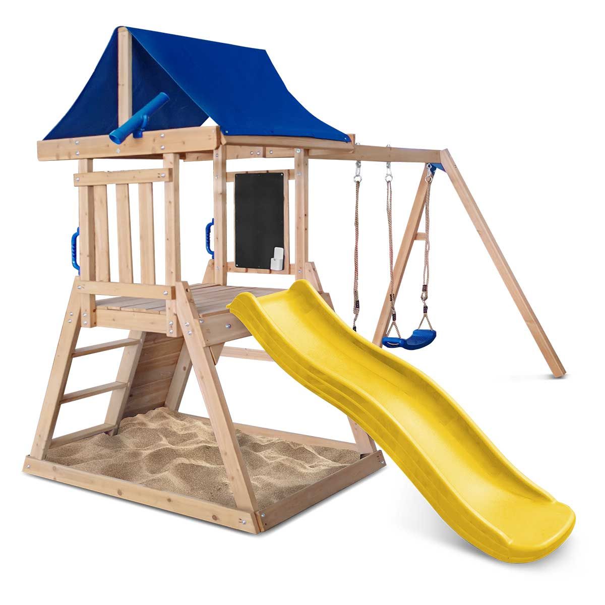 Lifespan Kids Hazelbrook Swing Set & Play Centre with 1.8m Slide (Yellow) V572-LKPC-HAZEL-YL