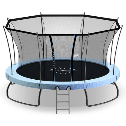 Lifespan Kids BounceZone Round Spring Trampoline - Extra Large V572-LKTR-BZXL-SET