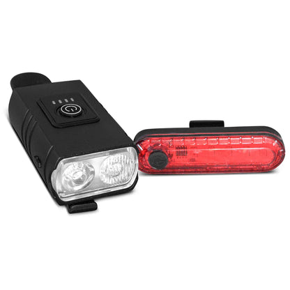 Progear LED Rechargeable Front and Rear Light Set V572-PGAC-BKLEDFR