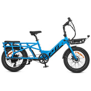 Progear Bikes E-Moover Cargo Bike + Transporter Kit - Electric Blue V572-PGEL-MOOV17-B
