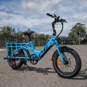 Progear Bikes E-Moover Cargo Bike + Transporter Kit - Electric Blue V572-PGEL-MOOV17-B