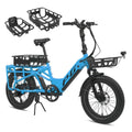 Progear Bikes E-Moover Cargo Bike + Hauler Kit - Electric Blue V572-PGEL-MOOV17-C