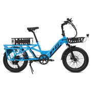 Progear Bikes E-Moover Cargo Bike + Hauler Kit - Electric Blue V572-PGEL-MOOV17-C