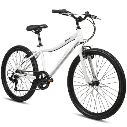 Progear DuraLite 24" Girls 7 Speed Bike - Pearl White V572-PGKD-DL247S-PW