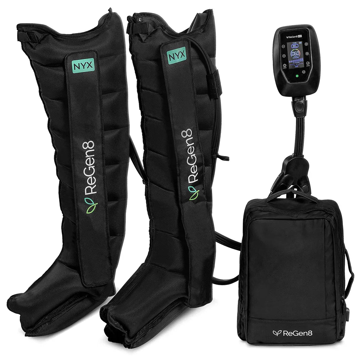 ReGen8 Nyx 8-Chamber Compression Recovery Boots (Large, 175-190cm) V572-RGCB-NYX8C-LG