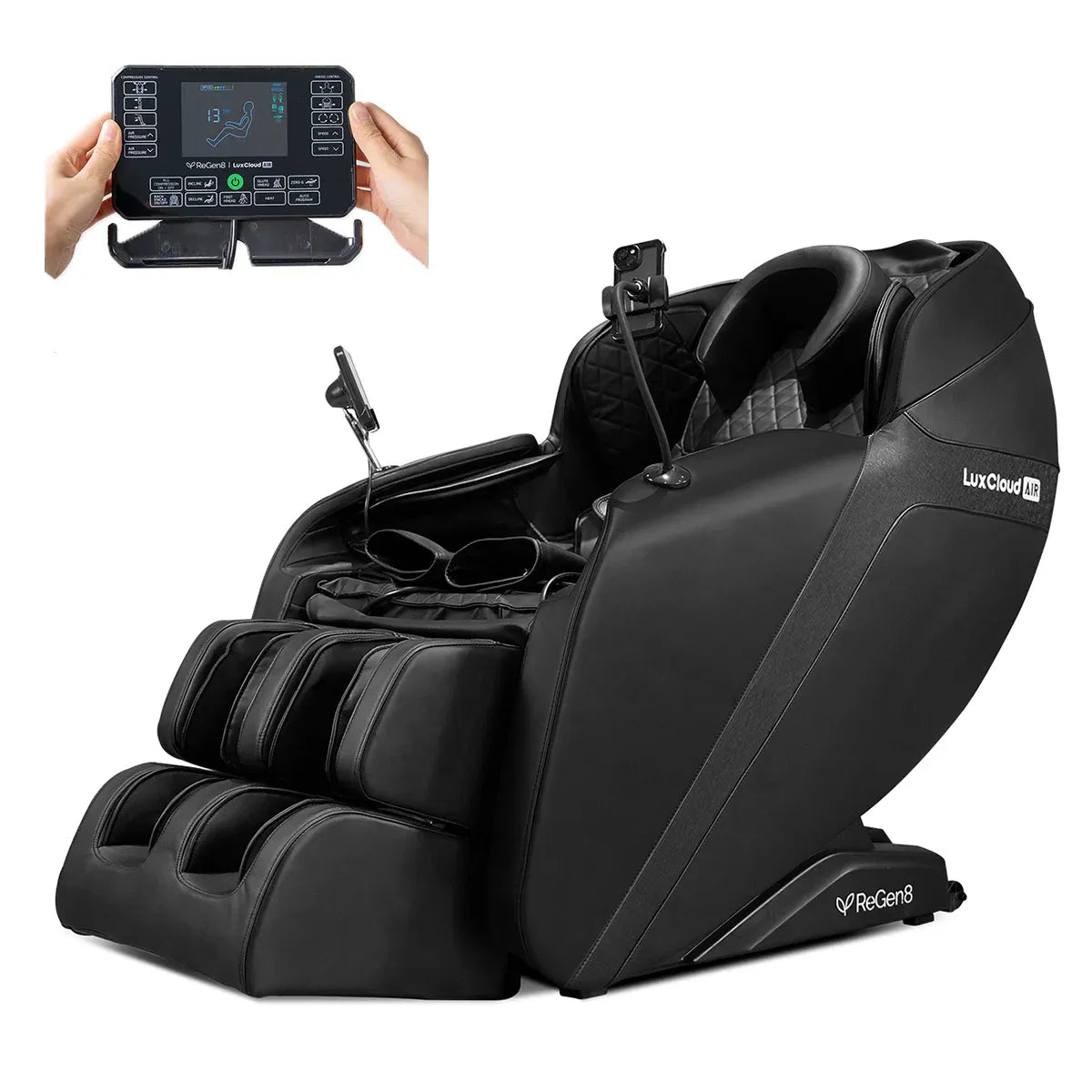 ReGen8 LuxCloud Air - Zero Gravity Heated Massage Chair in Black V572-RGMC-LCAIRB