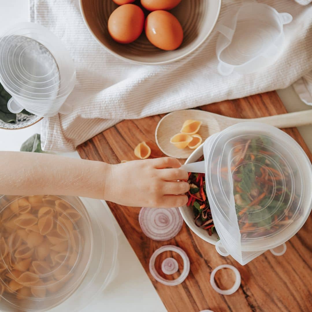 Food Grade Silicone Stretch Lids: Your Ultimate Reusable Food Covers - set of 7 (Test) V573-7SIL