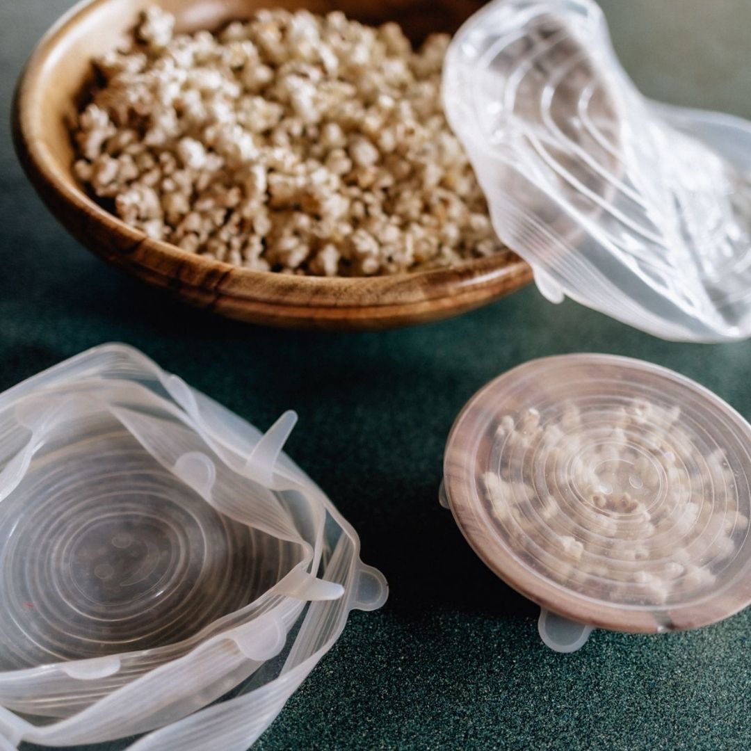 Food Grade Silicone Stretch Lids: Your Ultimate Reusable Food Covers - set of 7 (Test) V573-7SIL