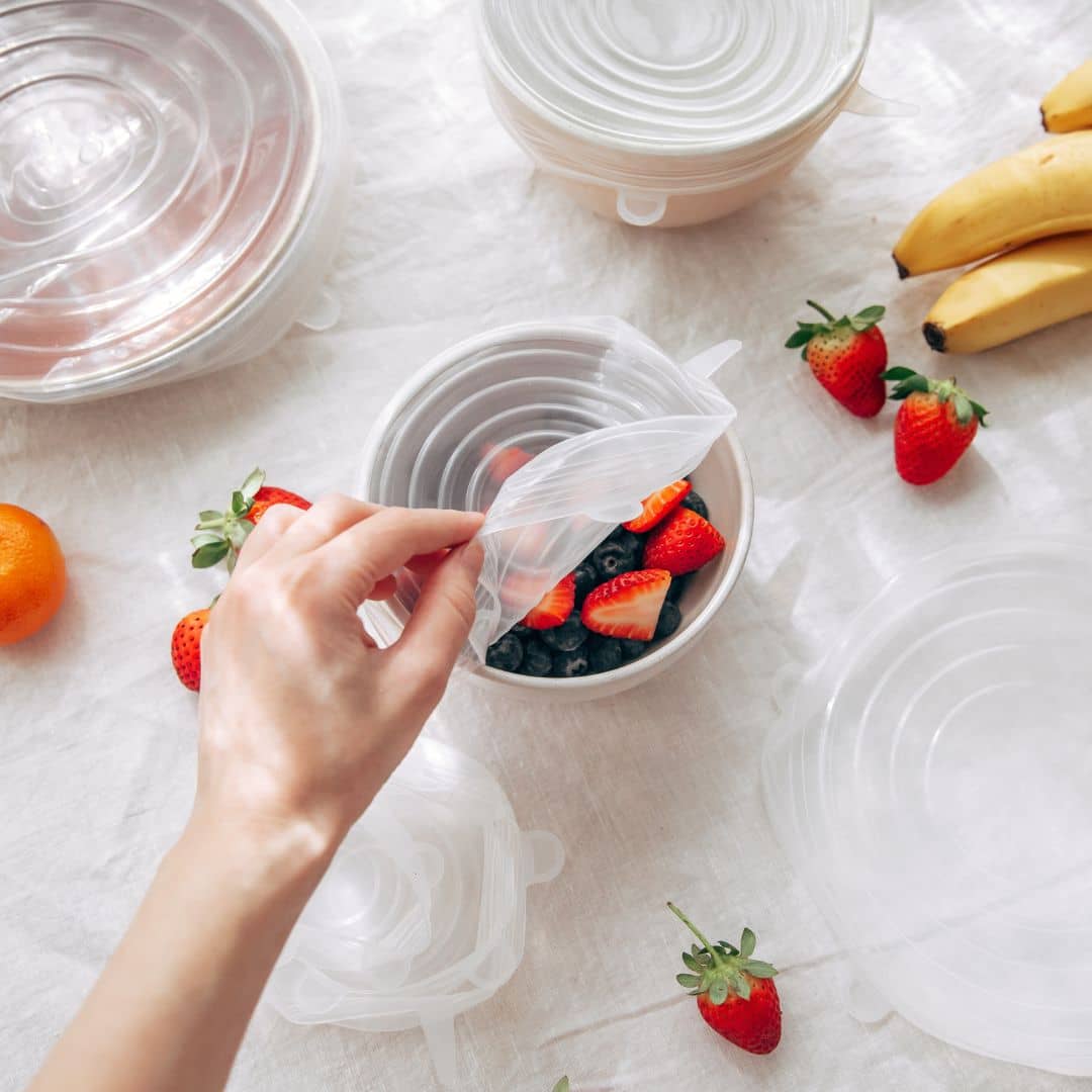 Food Grade Silicone Stretch Lids: Your Ultimate Reusable Food Covers - set of 7 (Test) V573-7SIL