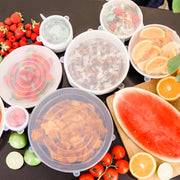 Food Grade Silicone Stretch Lids: Your Ultimate Reusable Food Covers - set of 7 (Test) V573-7SIL