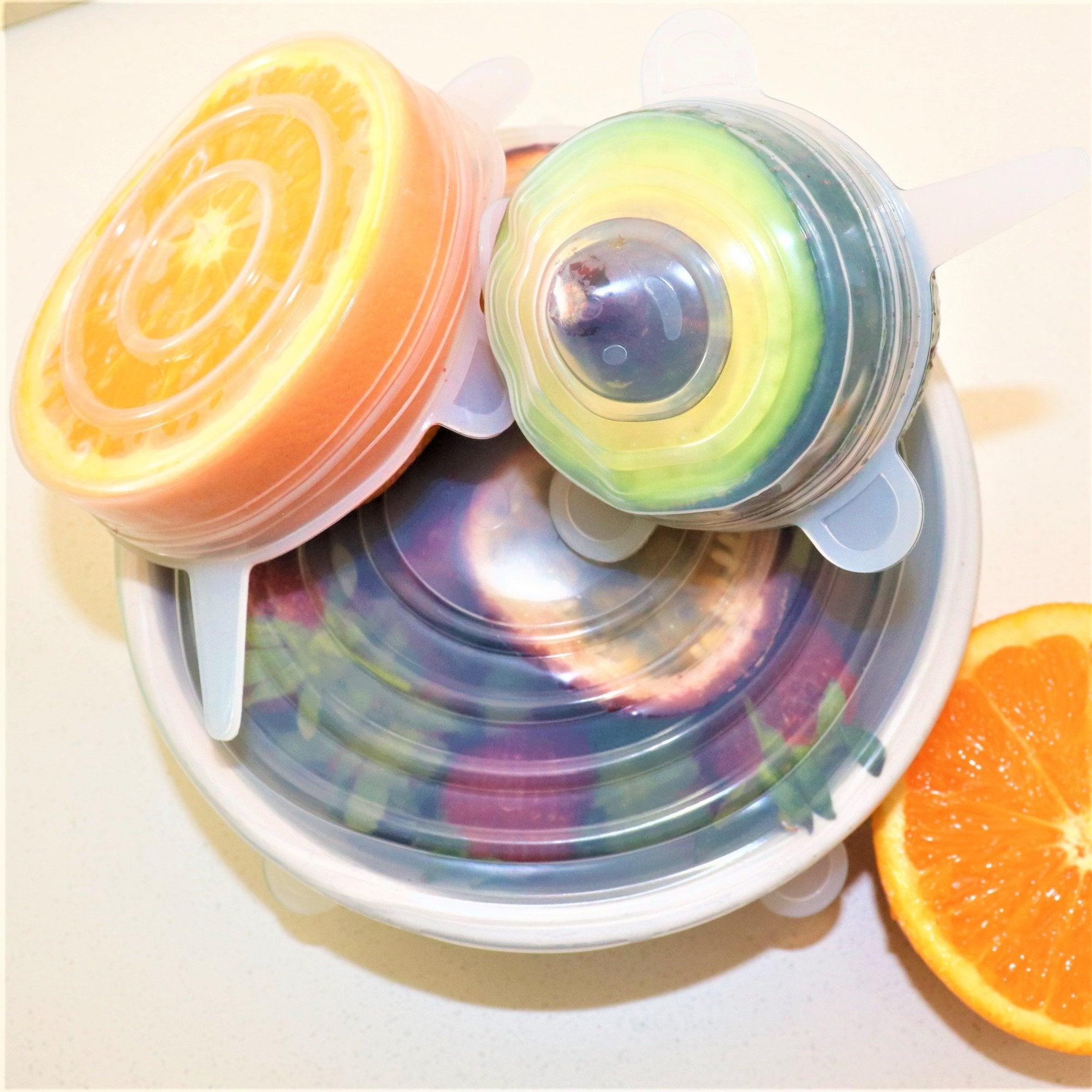 Food Grade Silicone Stretch Lids: Your Ultimate Reusable Food Covers - set of 7 (Test) V573-7SIL