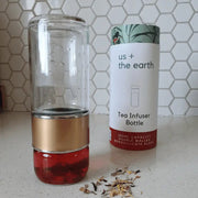 Double Wall Glass Tea Infuser Bottle V573-TBREWGLD