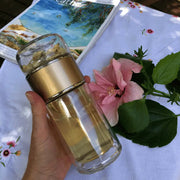 Double Wall Glass Tea Infuser Bottle V573-TBREWGLD