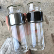 Double Wall Glass Tea Infuser Bottle V573-TBREWGLD