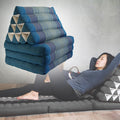 Large Thai Triangle Pillow THREE FOLDS Blue V574-TTP10BLUE