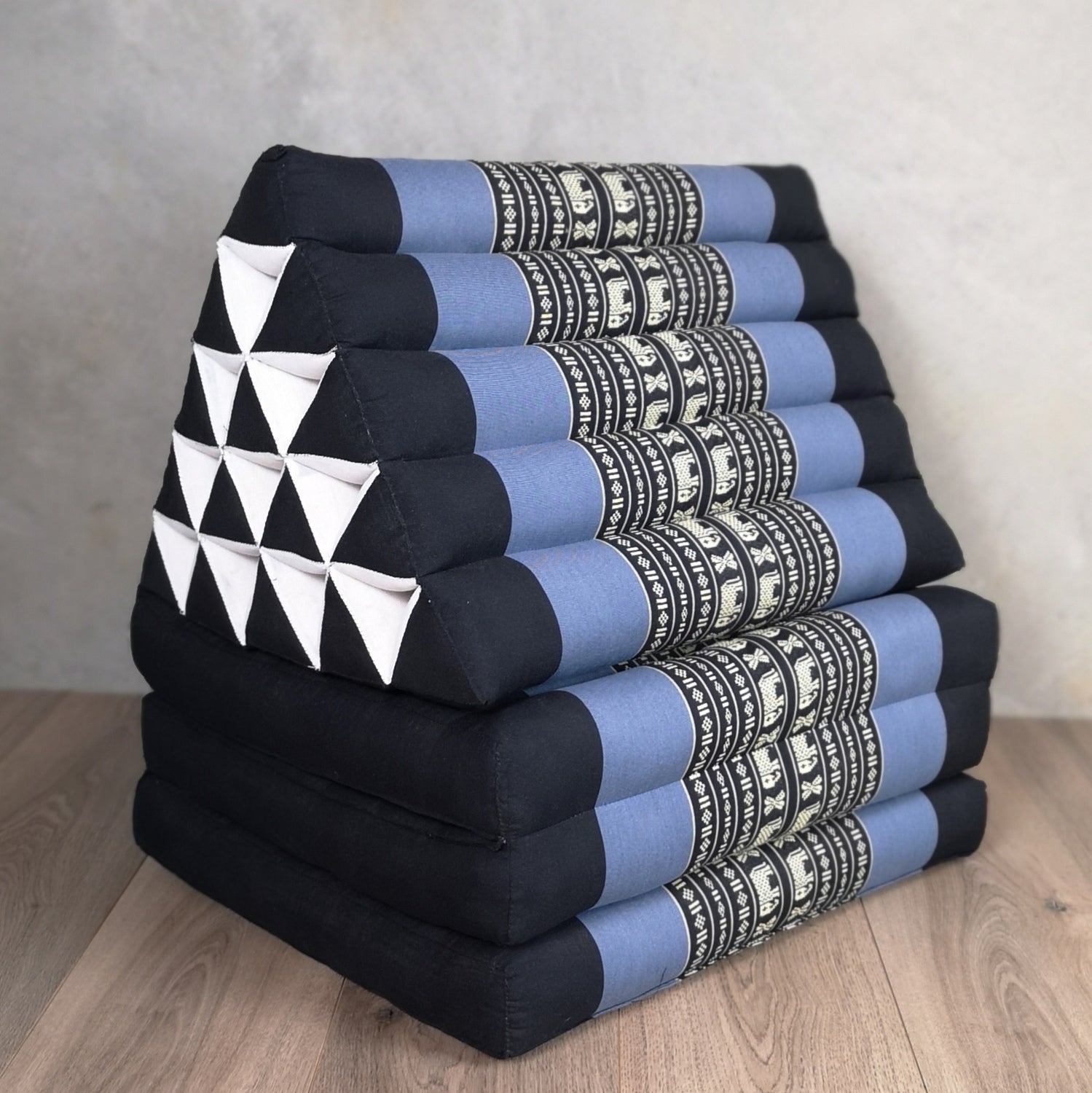 Jumbo Thai Triangle Pillow THREE FOLDS B-Ele V574-TTP15BLUEELE