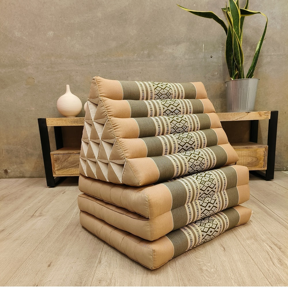Jumbo Thai Triangle Pillow THREE FOLDS Cream V574-TTP15CREAM