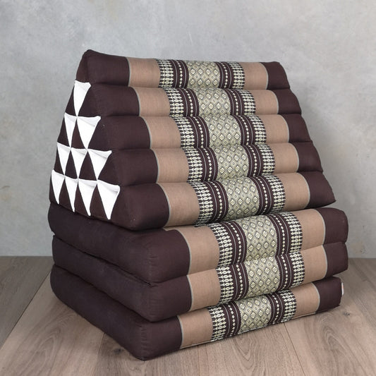 Jumbo Thai Triangle Pillow THREE FOLDS Brown V574-TTP15YELLOW