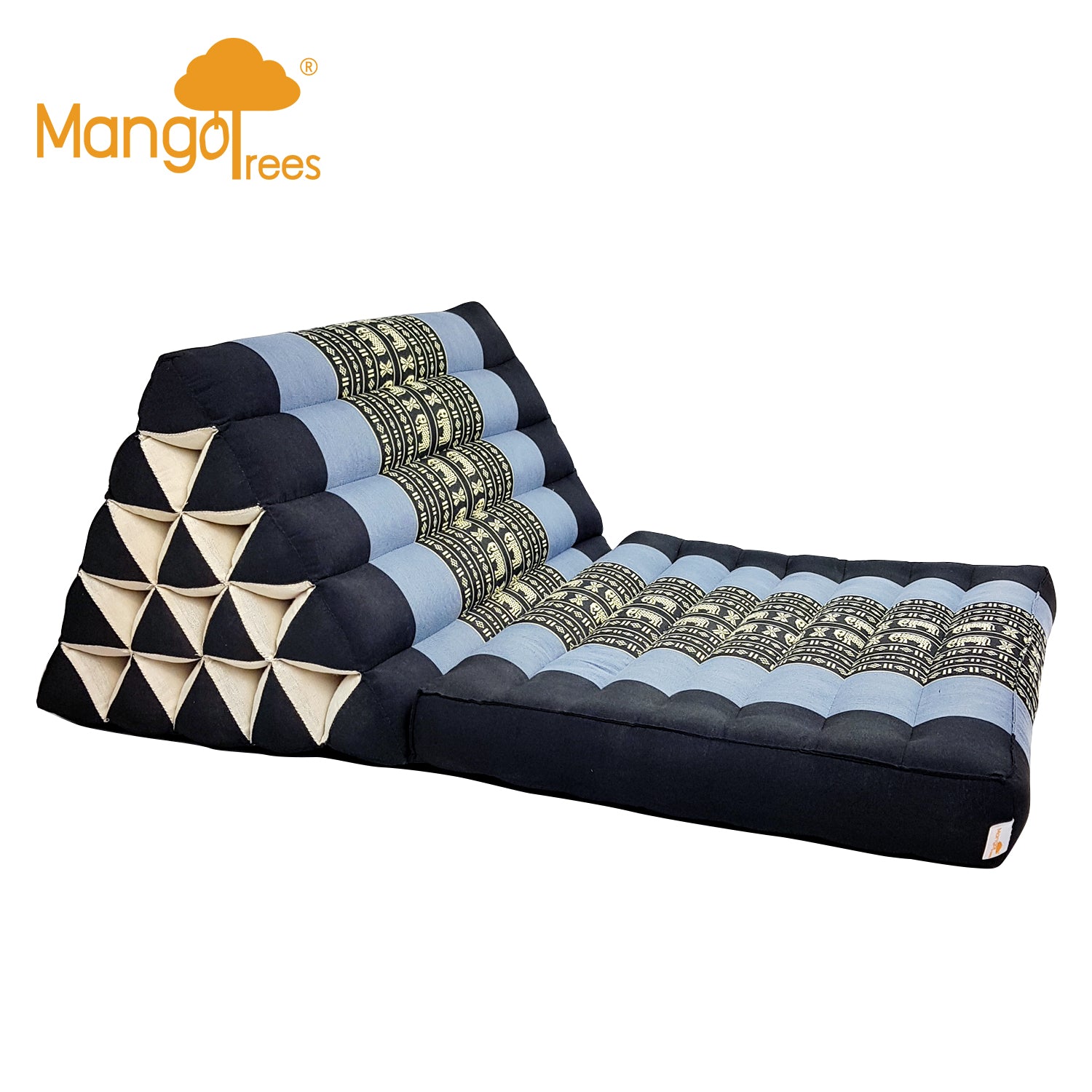 Jumbo 1 FOLD Thai Triangle Pillow Mat BlueEle V574-TTP1FOLD15BLUEELE