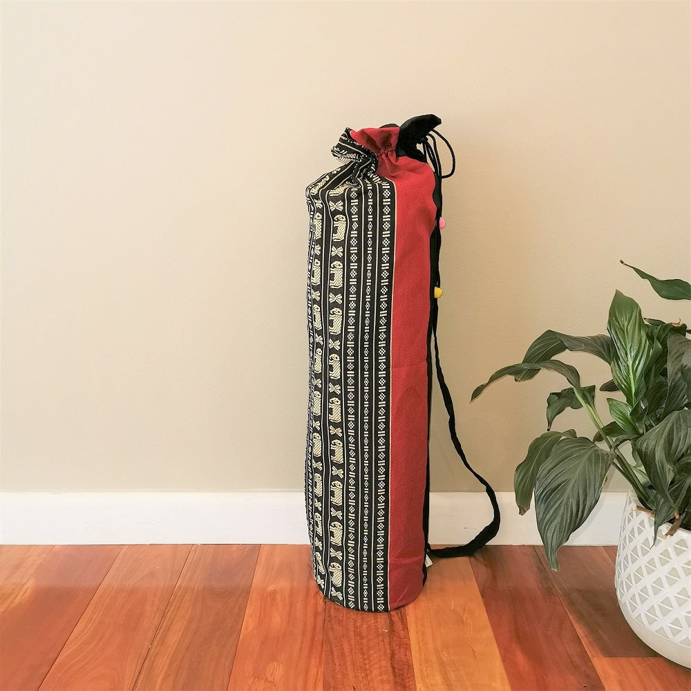 Thai Boho Yoga Mat Carry Bag RedEle V574-TTPBAG-REDELE