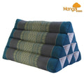 Thai Triangle Pillow Backrest Cushion Kapok Filled Blue V574-TTPNFBLUE