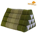 Thai Triangle Pillow Backrest Cushion Kapok Filled Green V574-TTPNFGREEN